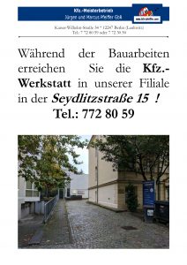 Info Bauarbeiten